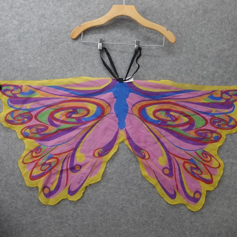 Butterfly Wings Kids Costume Pink Fairy Rainbow Glitter DREAMY DRESS UPS 44 in
